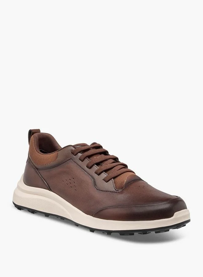 DUCHINI Men Perforated Lace-Up Sneakers